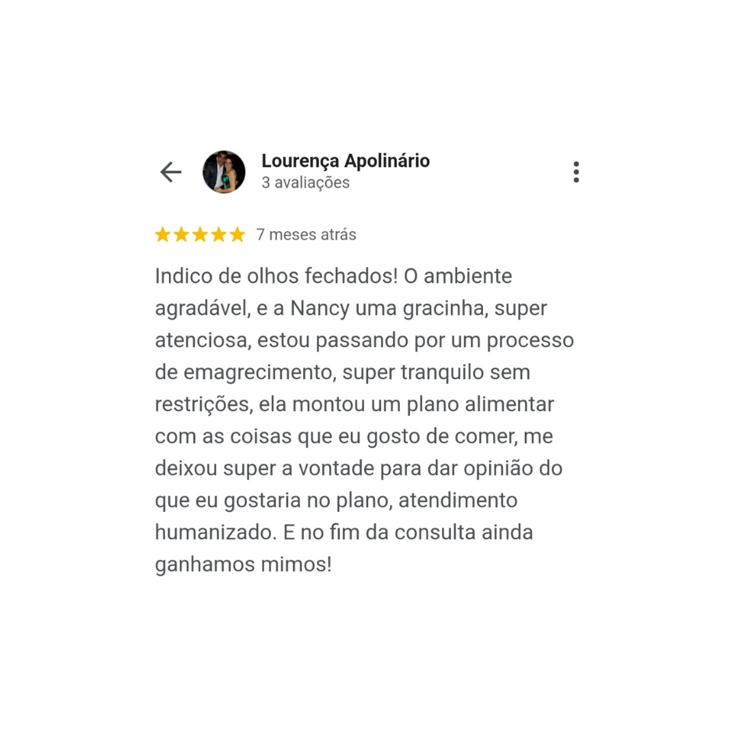 Depoimento 05, imagem original publicada na página da nutricionista Nancy Drumond