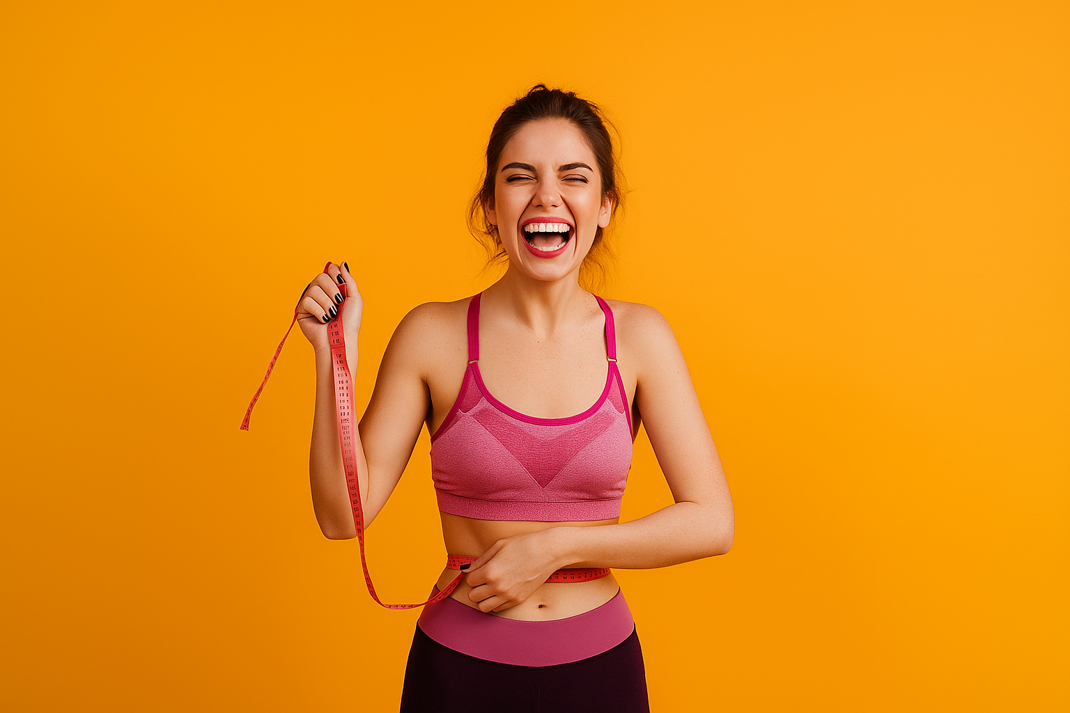 Mulher feliz com sua transformação